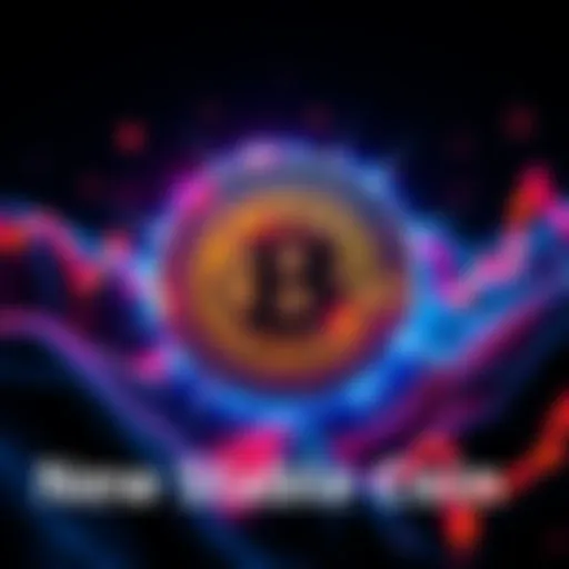 A digital representation of a stable coin showing its features and benefits in the financial market.