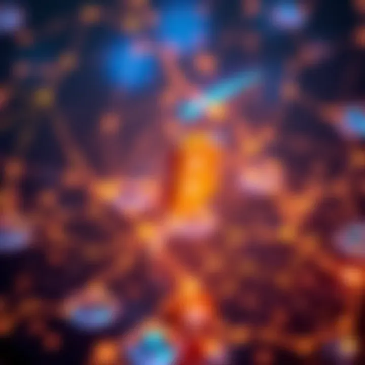 A digital representation of Nexa's Tailstorm technology speeding up Bitcoin transactions on a blockchain network