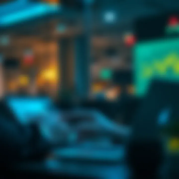 A person analyzing interest rates and user feedback about Nexo's USDC lending options on a laptop.