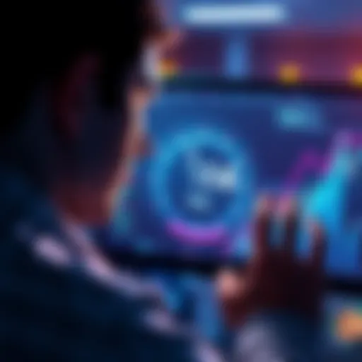 A person looking at a screen displaying Nexo assets with a clock showing a 14-day delay