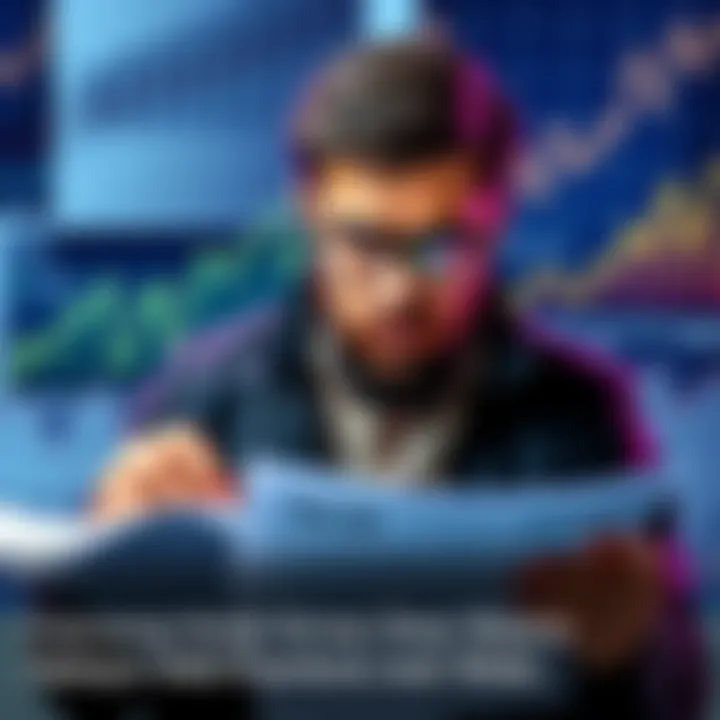 A person examining financial documents with a concerned expression, highlighting issues in lending practices and transparency, with charts and graphs in the background.