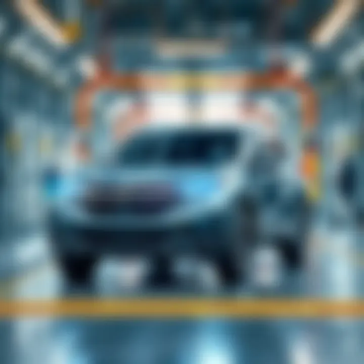 A new Honda CR-V model in a factory setting as production begins
