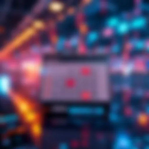 A calendar highlighting key dates for NFT distribution and node deployment with a digital theme