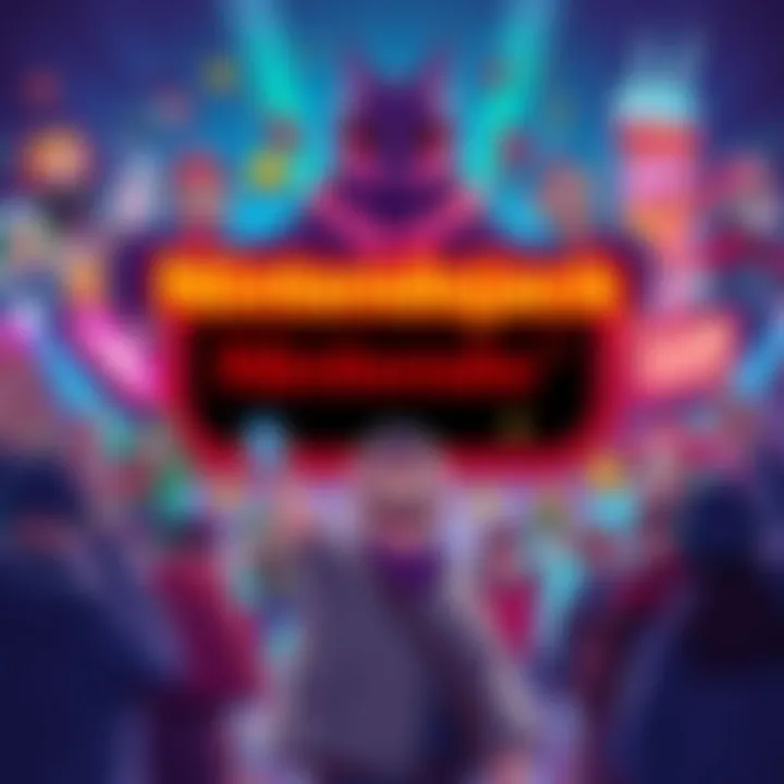 Colorful illustration of Nintendojack logo with gaming characters and fans cheering