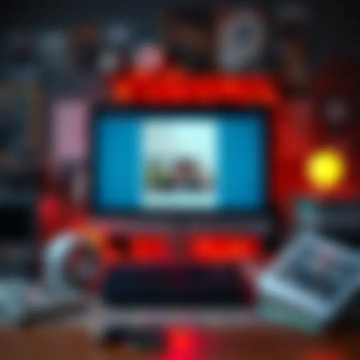 A computer screen displaying a saved social media post from two years ago, surrounded by nostalgic items like old photos and memorabilia.