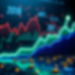 Graph showing NVIDIA's revenue increase with a backdrop of rising cryptocurrency values