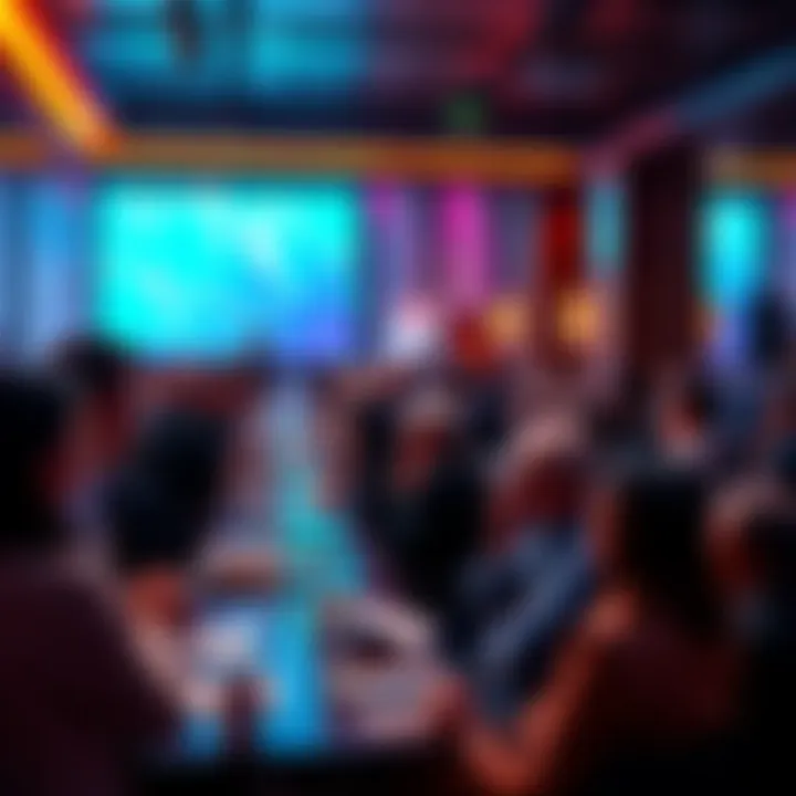 Event on Tokenization and Stablecoins A diverse group of professionals engaging in discussions about tokenization and stablecoins at a conference in NYC.