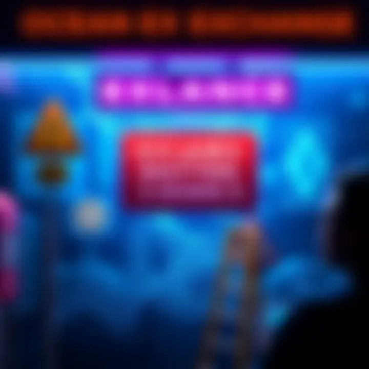 Graphic showing Oceanex exchange shutting down with warning signs and cryptocurrency symbols like VET and VTHO.