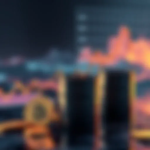 A visual representation of oil dollars being invested in Bitcoin, showcasing a graph and oil barrels next to Bitcoin logos