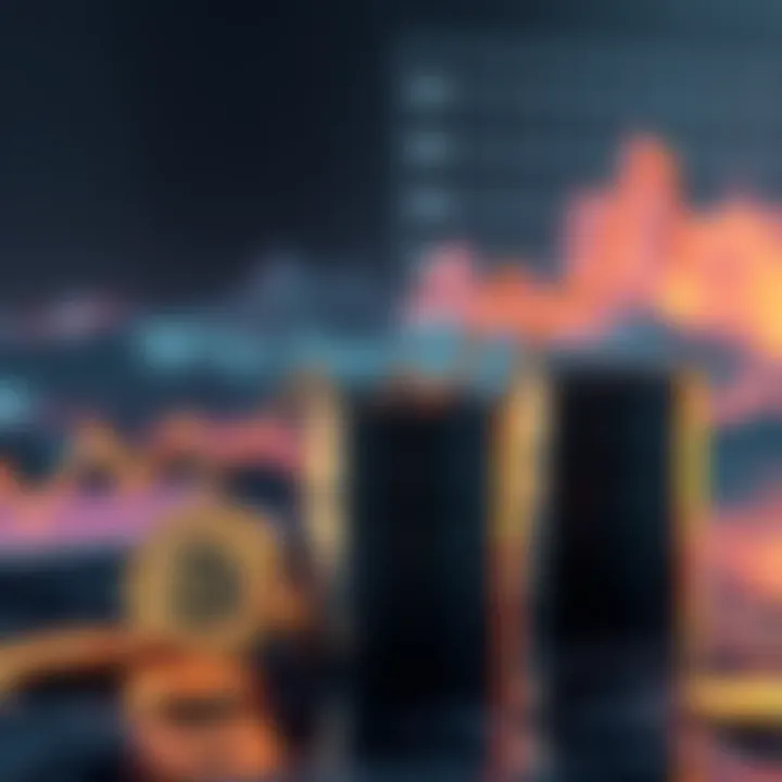 A visual representation of oil dollars being invested in Bitcoin, showcasing a graph and oil barrels next to Bitcoin logos