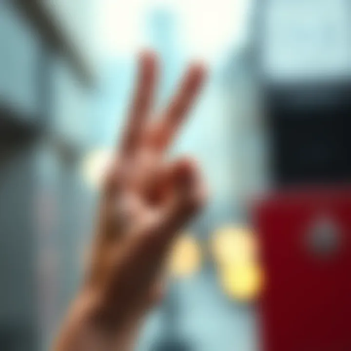 A close-up of a hand making the OK gesture with the thumb and index finger forming a circle.