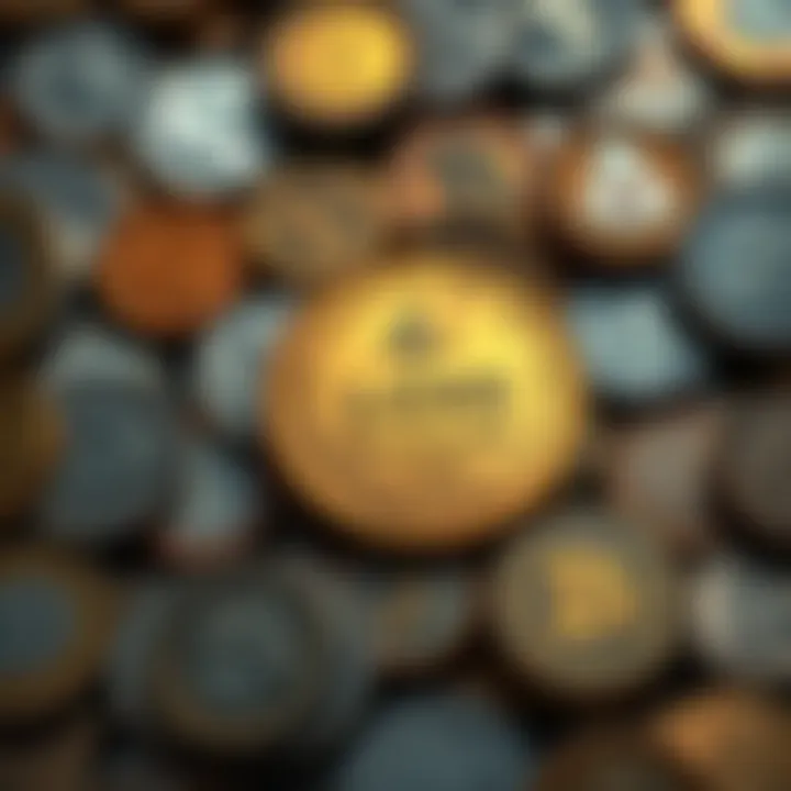 A display of various old coins from different countries and eras, showcasing their unique designs and details.