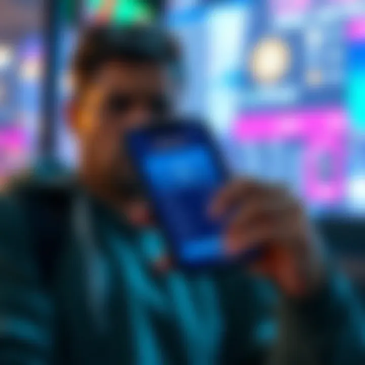 A person holding a smartphone displaying a crypto wallet app, looking concerned about their long-lost investment.