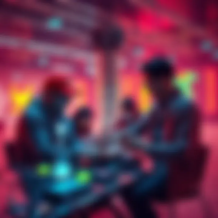 Open Source Tokens Platform Developers collaborating over the open source Tokens platform code on GitHub, showcasing transparency in blockchain technology.