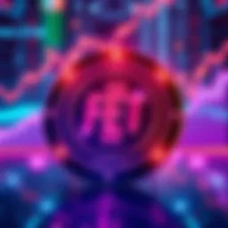 A graphic showing the FET cryptocurrency symbol with a backdrop of AI technology and charts indicating potential growth.