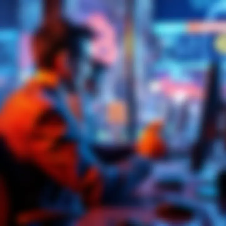 A person on a computer researching peer-to-peer platforms for buying Bitcoin with fiat currency