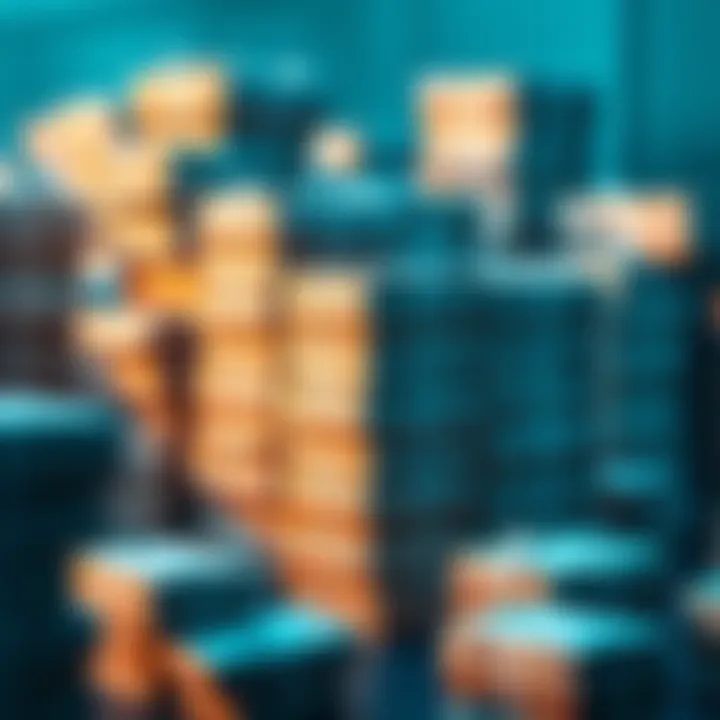 A visual showing stacks of parcels representing the number needed to earn a dollar weekly in the U.S.