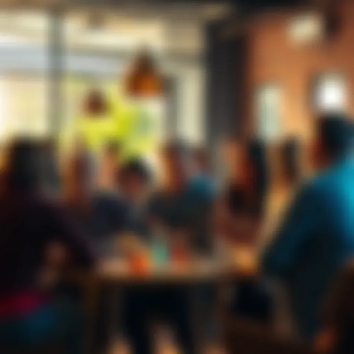A group of people engaging in a heated discussion about different parenting styles at a community gathering.