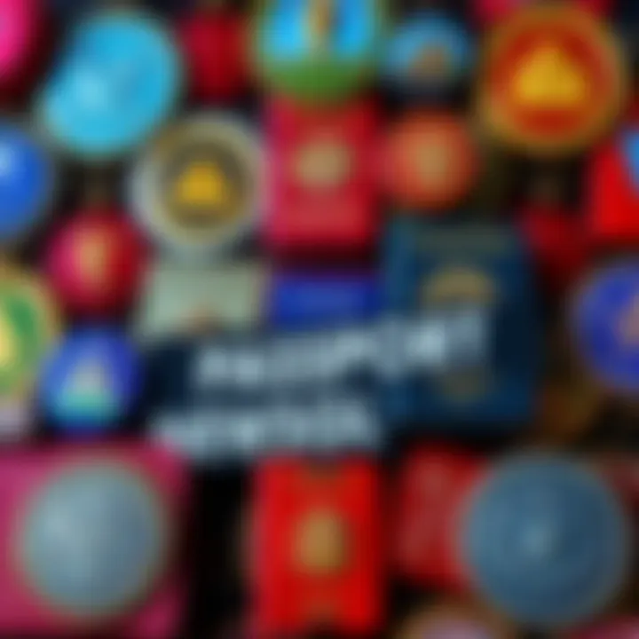 Colorful display of passport badges representing different tiers and achievements, with a focus on strategies for tier jumping and badge purchases.