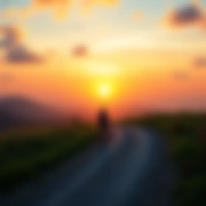 A person standing on a path with a sunrise in the background, symbolizing hope and new beginnings in financial planning.