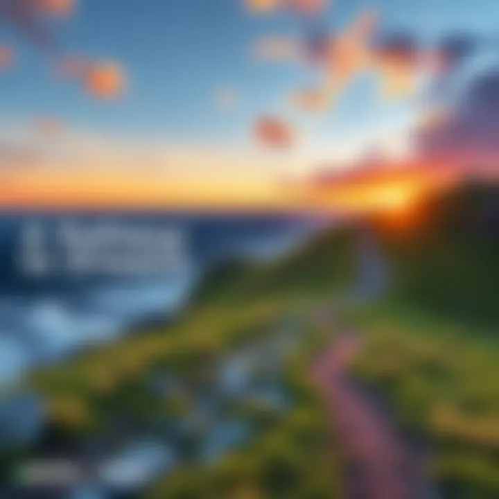 A serene landscape with a winding path leading toward a vibrant sunset, symbolizing the journey of hope and ambition.