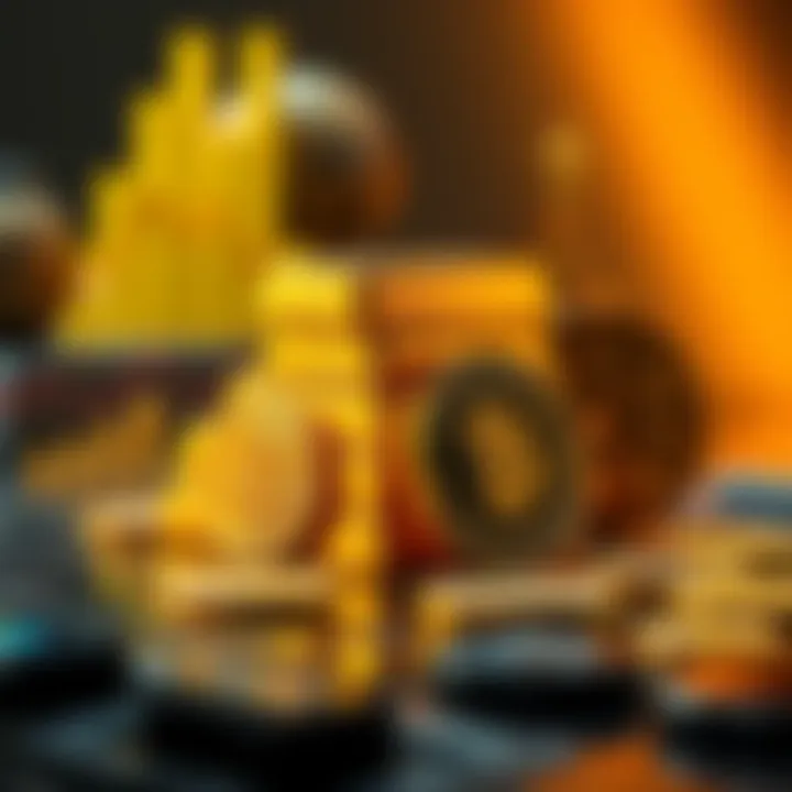 A stack of gold bars alongside digital currency symbols, representing investment opportunities in PAX Gold.