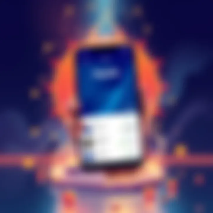 Illustration showing a smartphone displaying the PayPal app with Solana cryptocurrency logo and transaction options