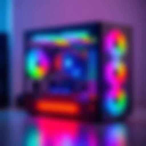 A Hyte Y60 Panda case featuring RGB fans and a sleek build setup