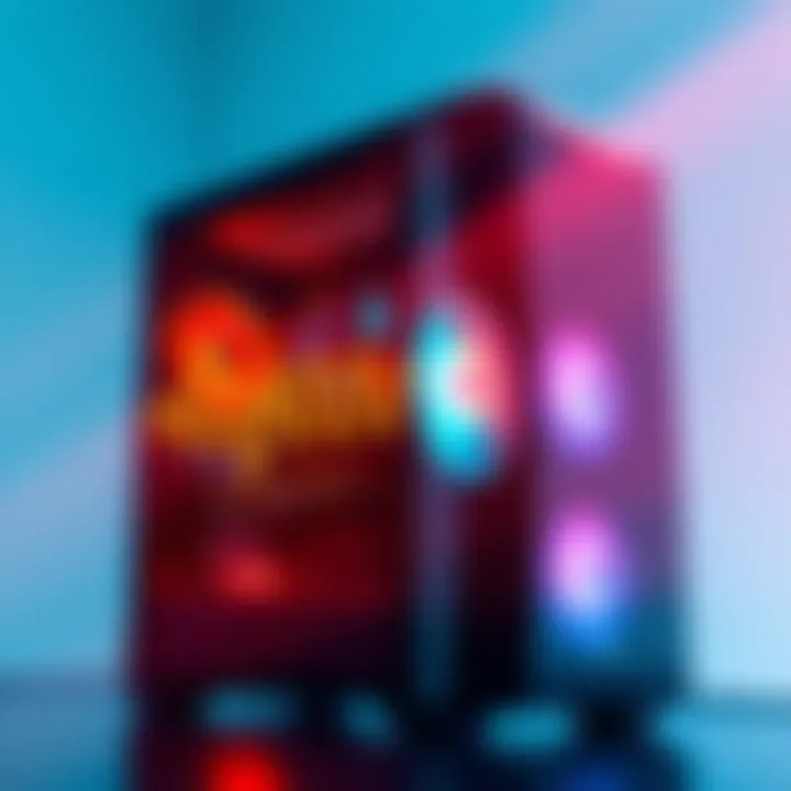A desktop computer tower with an audible pulsing whine sound, highlighting the CPU cooler area.