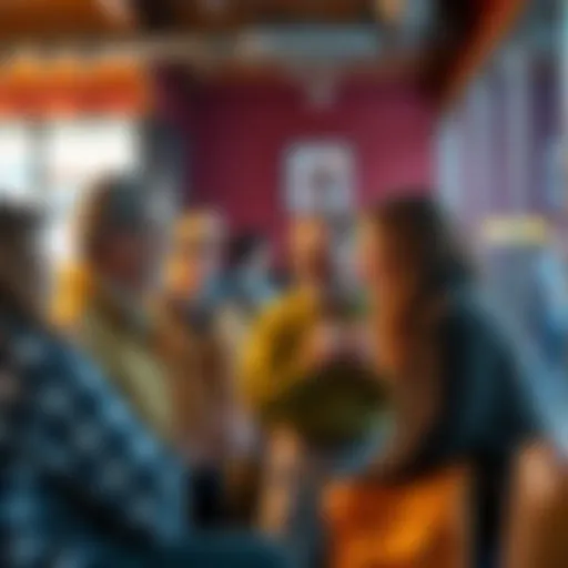 A group of Pennsylvania locals engaging in a conversation about their state's unique culture and quirks.