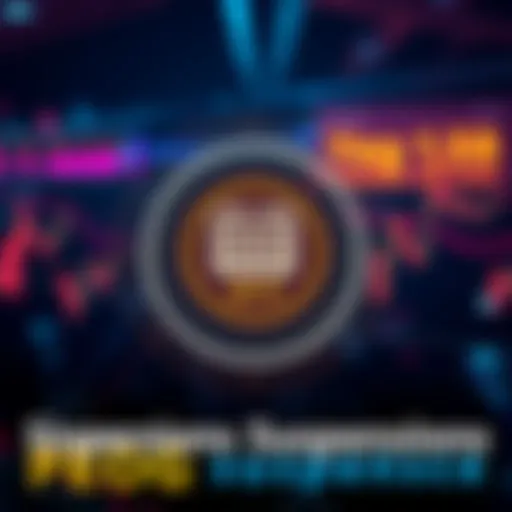 Announcement of the suspension of PEOG features during the token swap process, showing a digital graphic with a paused trading symbol and a calendar date