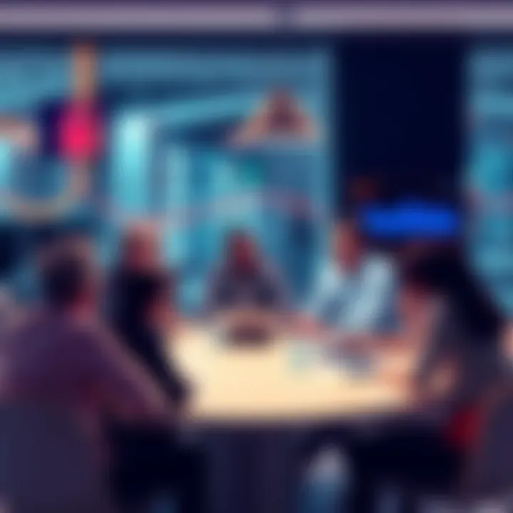 Group of people sitting together, sharing ideas about security measures at a round table