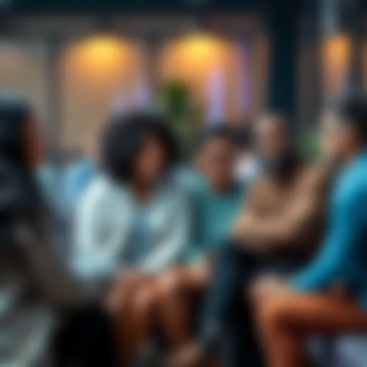 A diverse group of people sitting together, sharing thoughts on life choices and their impact on each other, showing empathy and understanding.