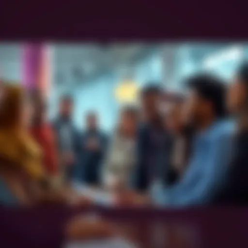 A group of diverse people engaged in a lively discussion about current events, sharing their thoughts and opinions.