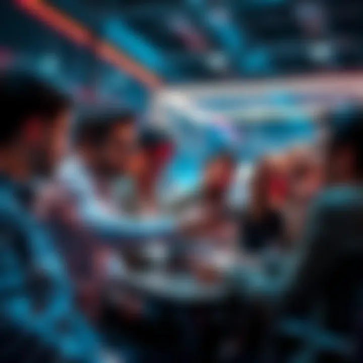 Group of people sharing their money-making experiences online