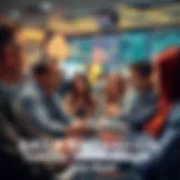 A group of people sharing ideas and insights about trading and current events