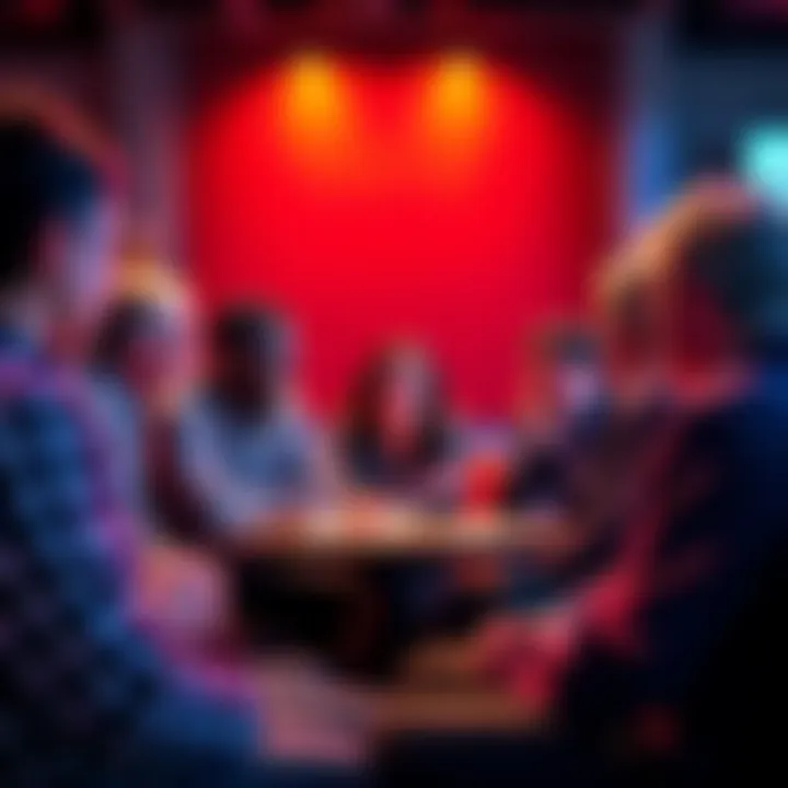 People discussing truth A group of people engaged in a lively discussion about the importance of truth in society