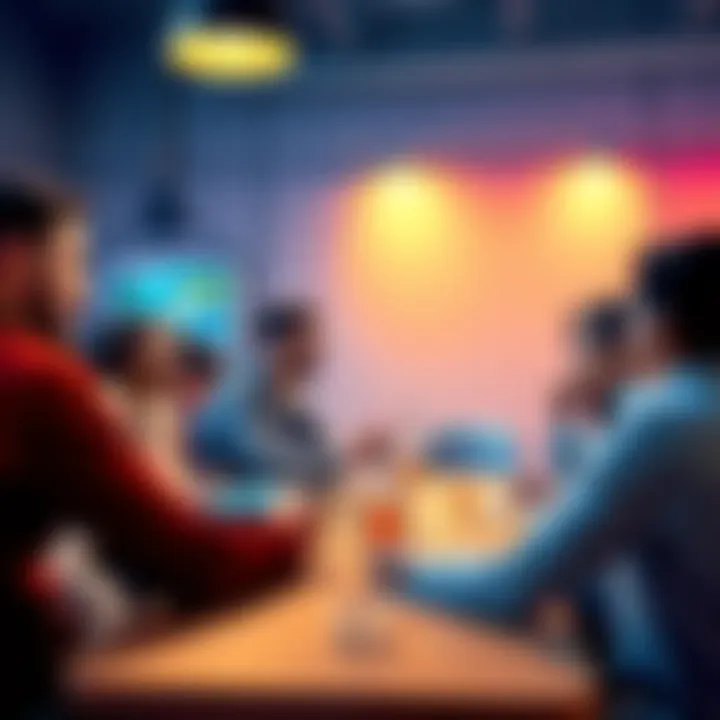 People Engaging in Discussion A group of people sitting around a table sharing thoughts and ideas during a discussion thread.