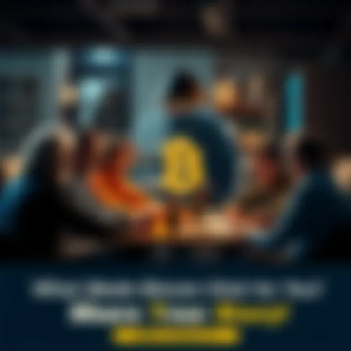 A group of people discussing their experiences with Bitcoin around a table