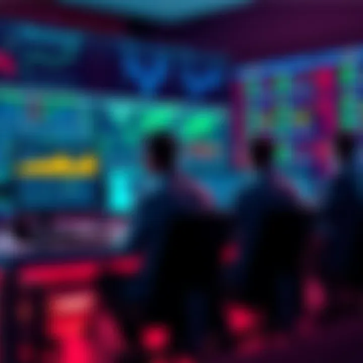 People Behind Spam Data A group of people sitting at a computer, analyzing spam data, with graphs and charts displayed on the screen.