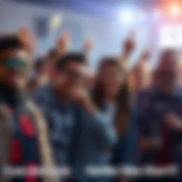 A group of people sharing their impressive achievements while competing in a lively challenge