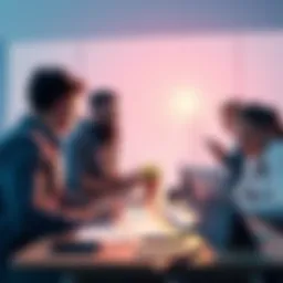 A group of people discussing different ways to find money in 2026, with charts and laptops in front of them.