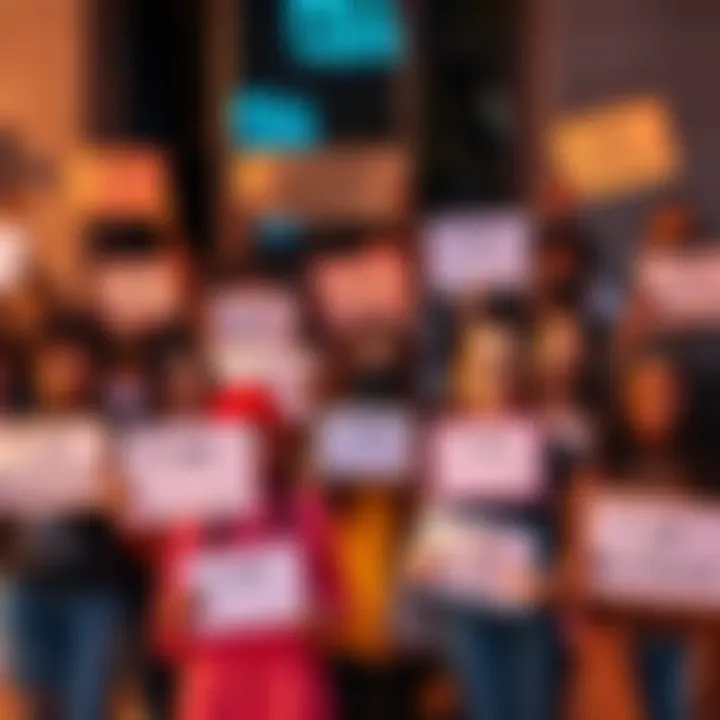 A diverse group of people holding signs with phrases that complete 'I am a ___', reflecting their self-identities in 2026.