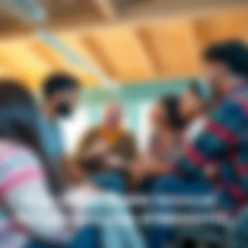A group of diverse individuals discussing their sources of strength in a bright, casual setting.