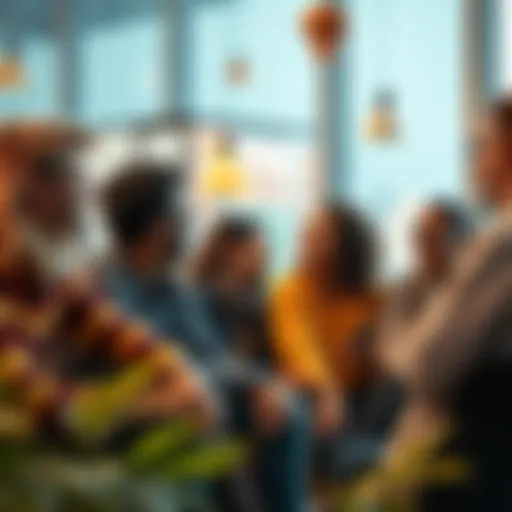 A group of diverse people sitting together, discussing and sharing their thoughts and wishes in a friendly atmosphere.