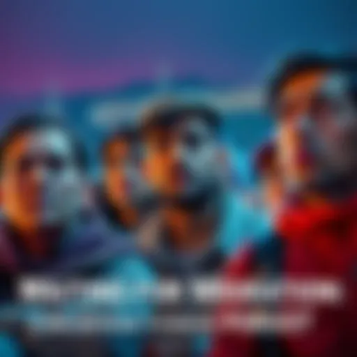 A group of people looking worried while waiting for migration updates, showing expressions of concern and uncertainty.