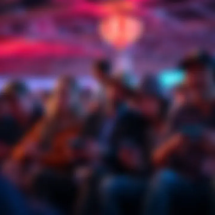 A group of people sitting together, watching ads on their devices to earn tokens for bidding at an auction, showing expressions of frustration and engagement.