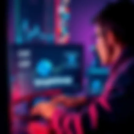 A person using a computer to swap cryptocurrencies on a SimpleSwap interface, highlighting ease of quick transactions