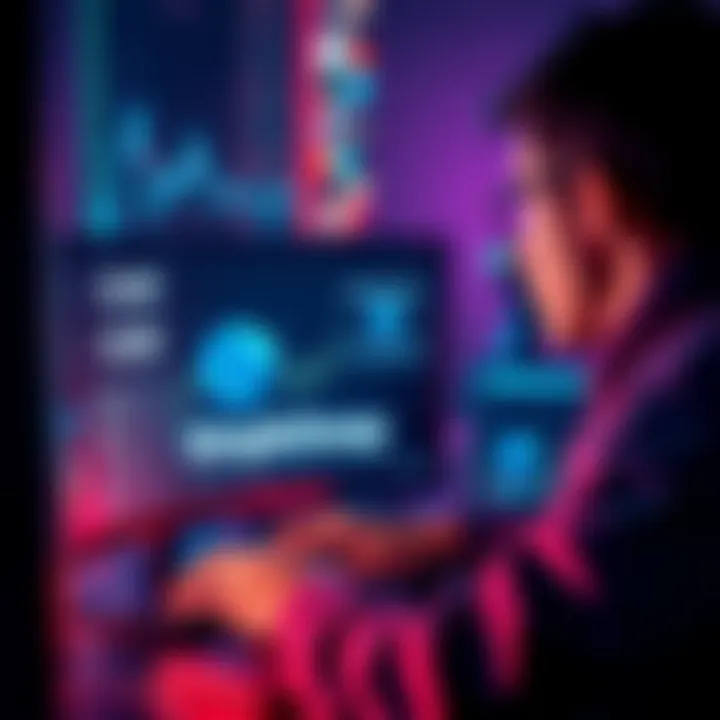 A person using a computer to swap cryptocurrencies on a SimpleSwap interface, highlighting ease of quick transactions