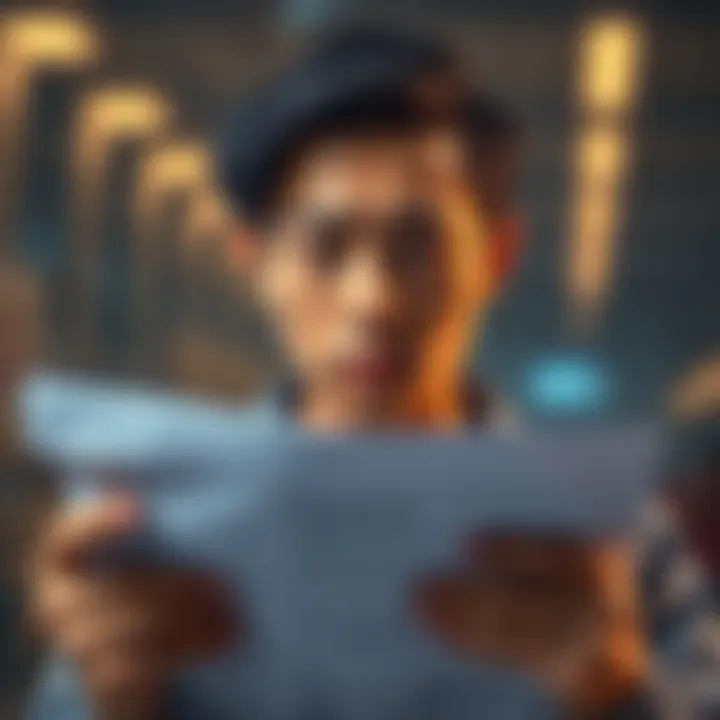 A person looking worried while holding a survey form, indicating concerns about sharing personal information.